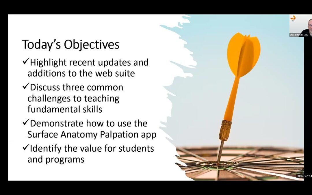 Fundamental Skills: Teaching Surface Anatomy Palpation with the ATu App