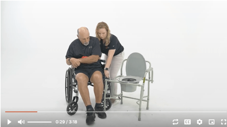 Adaptive Equipment Drop Arm Commode